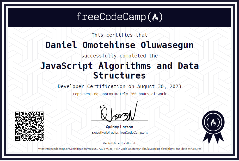 JavaScript Certificate